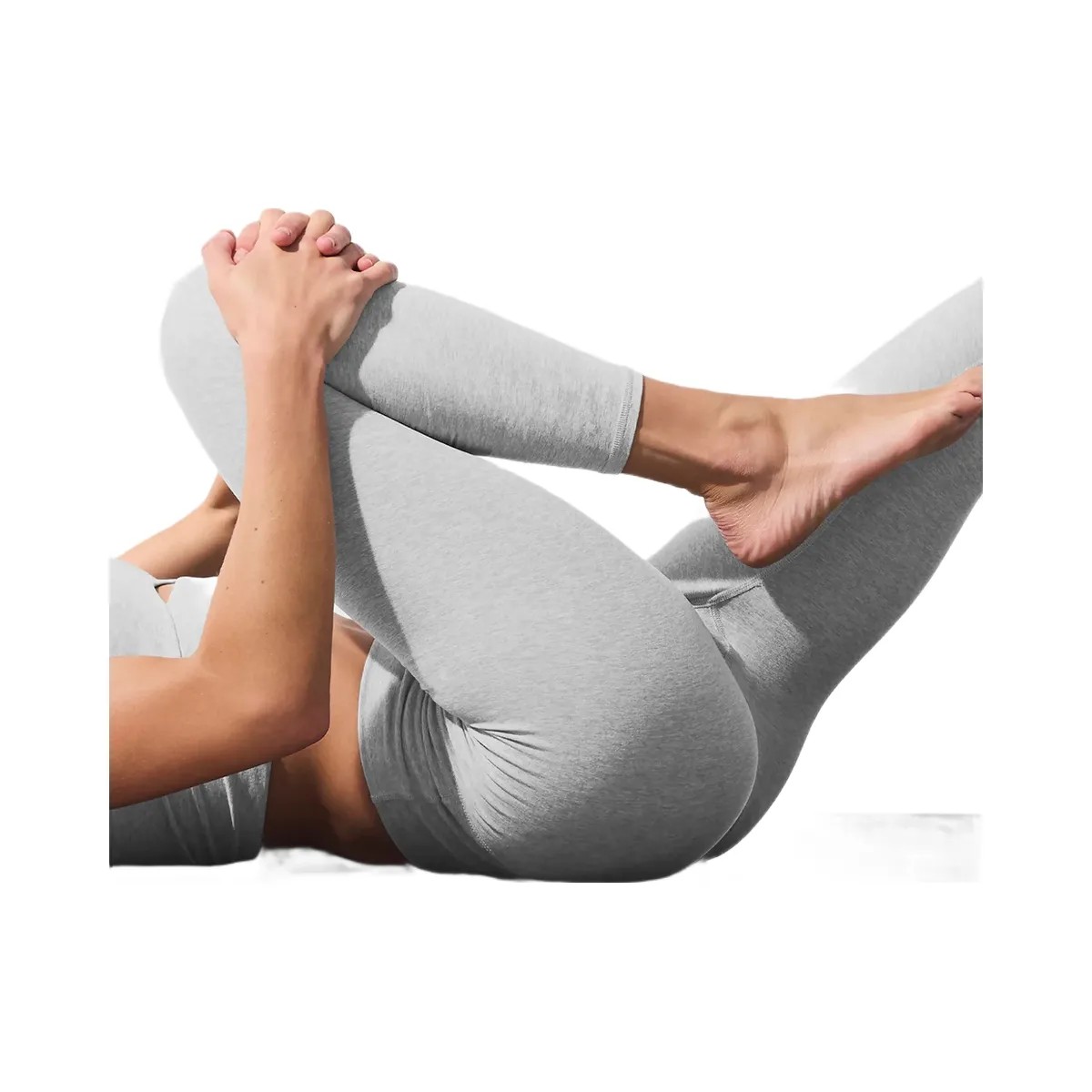 Alo Women's Alosoft High-Waist 7/8 Highlight Legging - Athletic Heather Grey - HypeFly India View 4