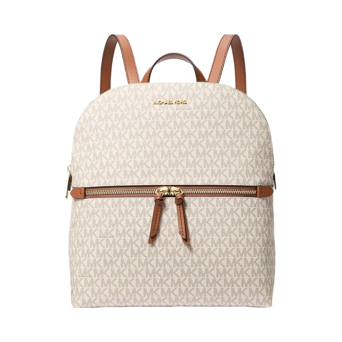 Michael Kors Dallas Medium Signature Logo Backpack Vanilla - HypeFly India View 1