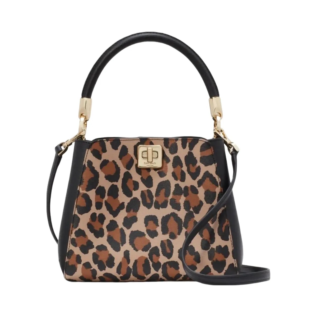 Kate Spade Phoebe Small Spotted Leopard Top Handle Satchel Brown Multi - HypeFly India View 1