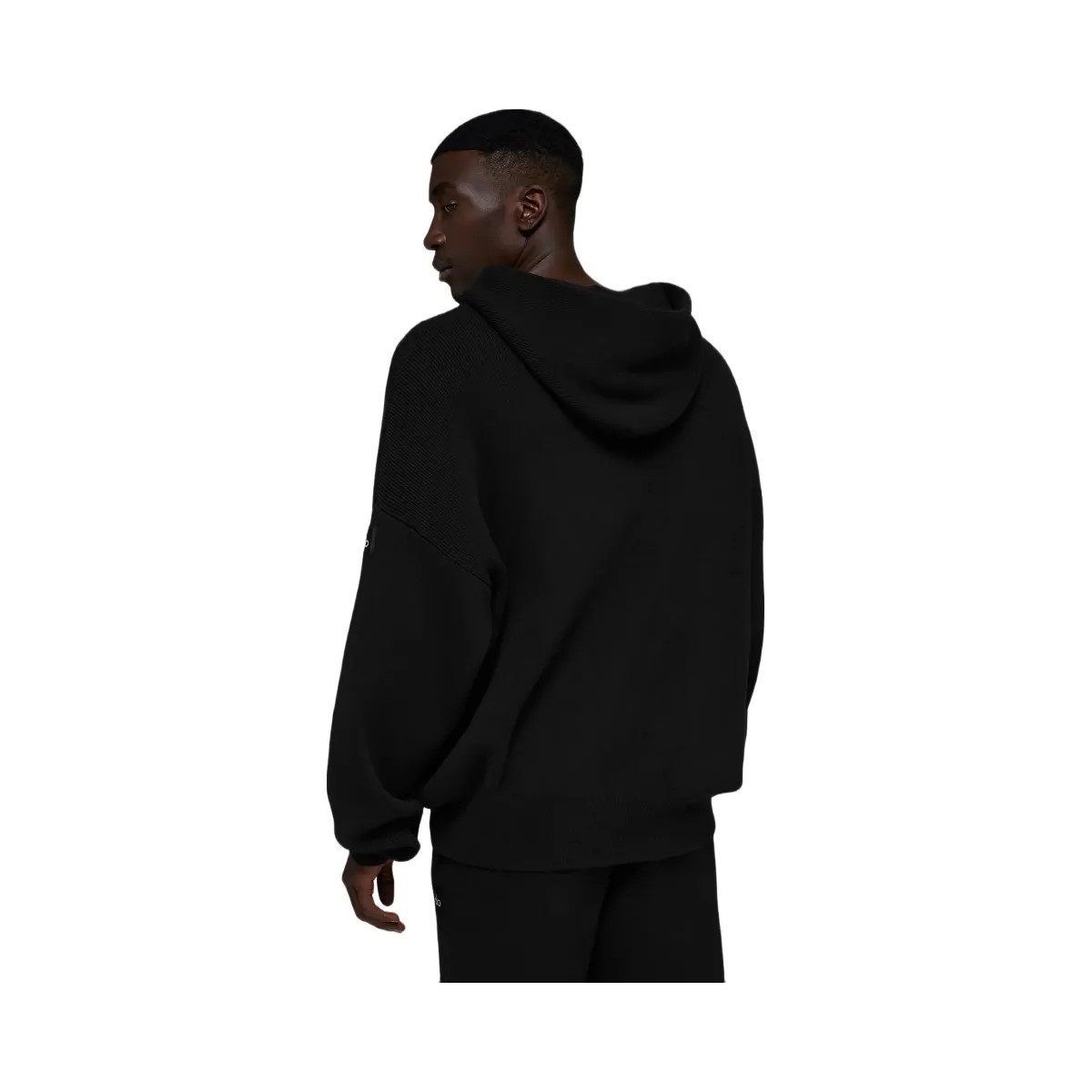Alo Men's Scholar Hooded Sweater - Black - HypeFly India View 3
