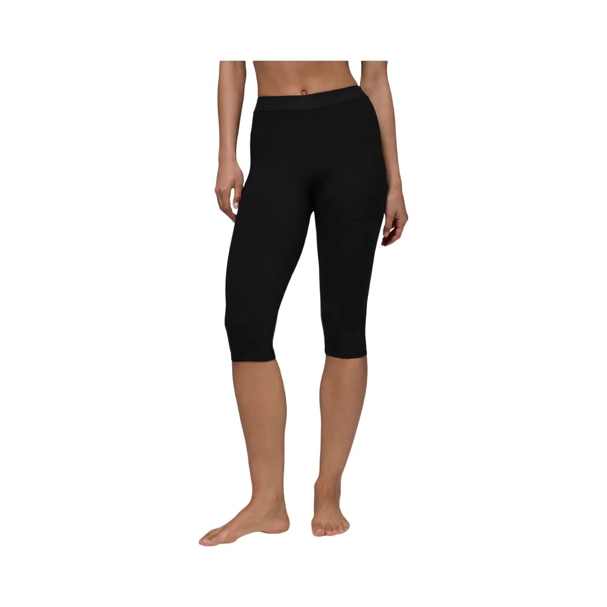 Alo Women's Alosoft High-Waist Iconic 90's Capri - Black - HypeFly India View 1