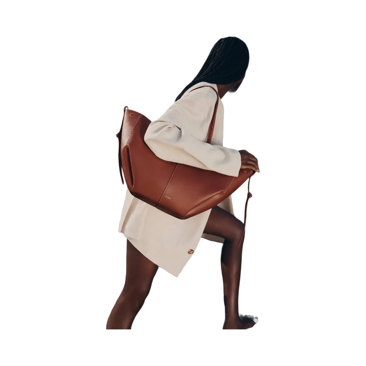 Polene Cyme Textured Cognac - HypeFly India View 5