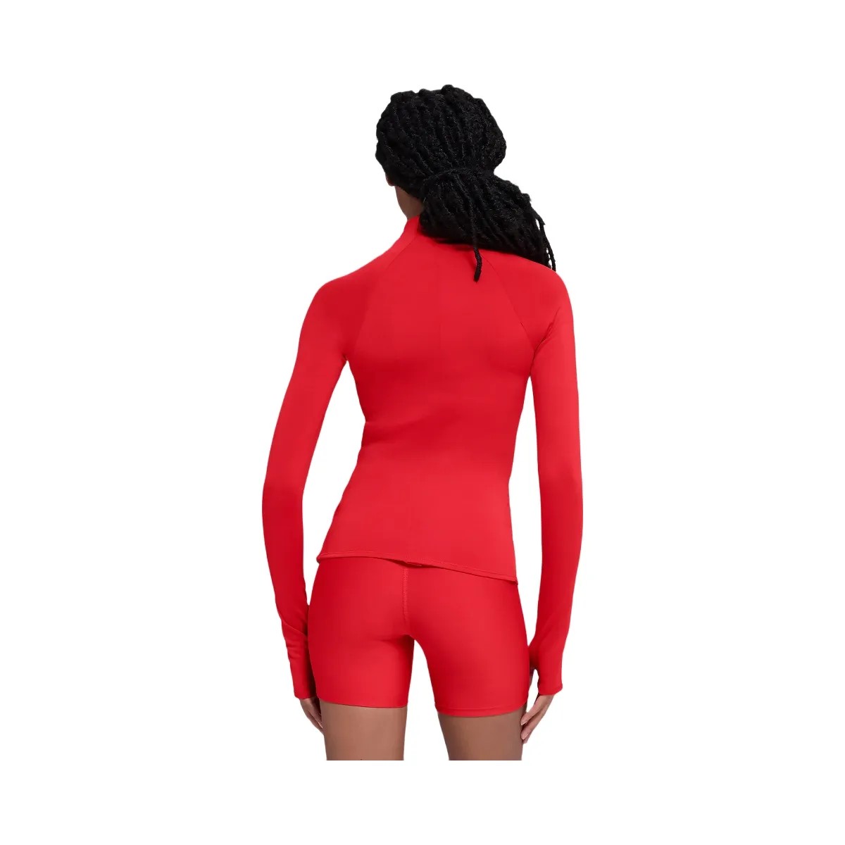 Alo Women's Airlift Winter Warm 1/4 Zip Long Sleeve - Bright Red - HypeFly India View 4