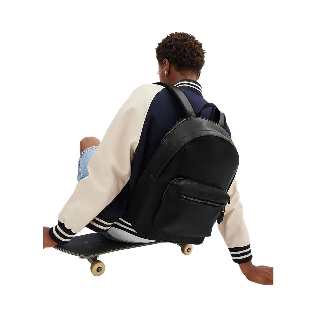 Coach West Backpack Pebbled Leather-Gunmetal-Black - HypeFly India View 2