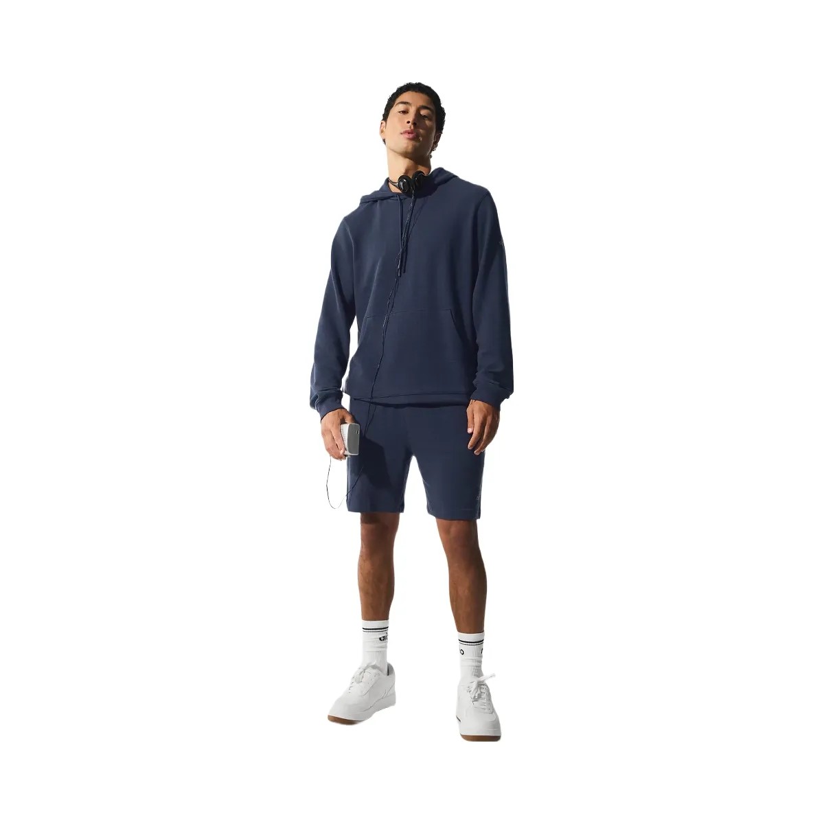 Alo Men's 7" Micro Waffle Fast Break Short - Navy - HypeFly India View 1