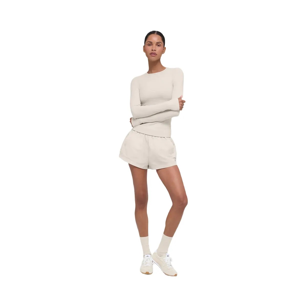 Alo Women's High-Waist Socialite Short - Bone - HypeFly India View 5