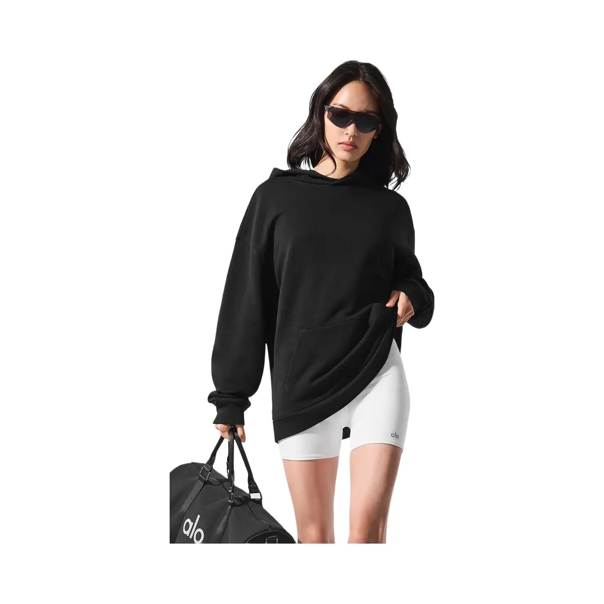 Alo Women's Chill Hoodie - Black - HypeFly India View 1