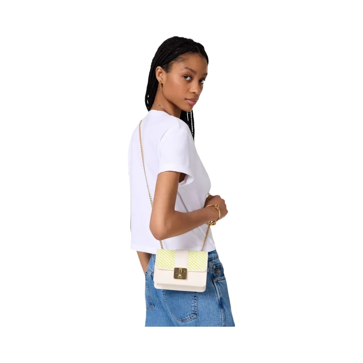 Kate Spade Phoebe Turnlock Mini Flap Crossbody Lime Slushy Multi - HypeFly India View 2