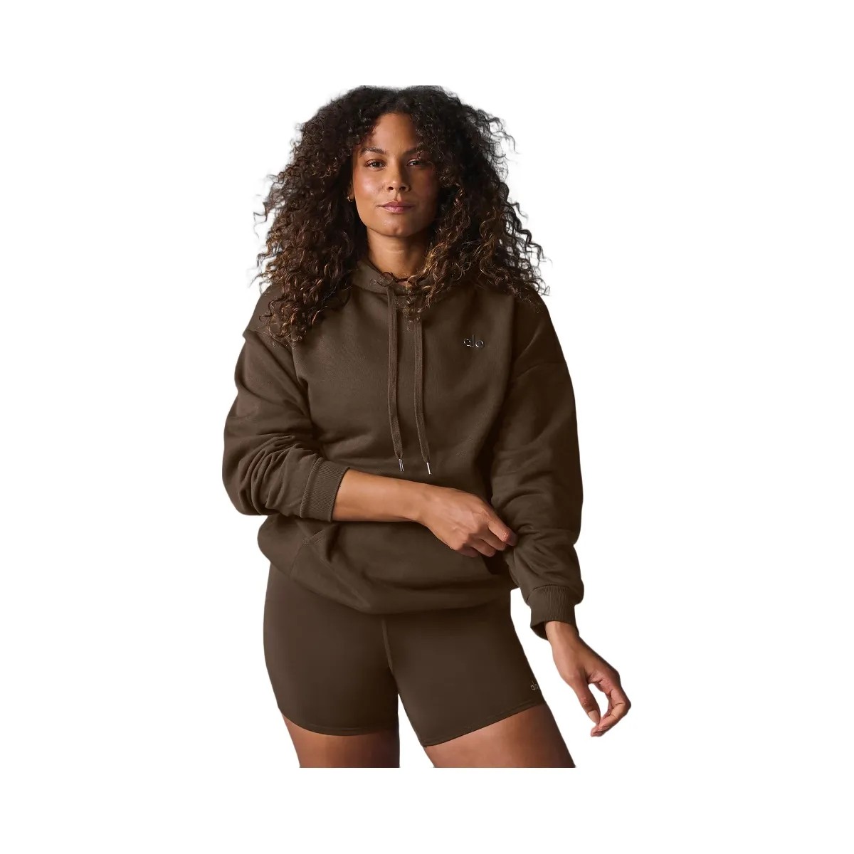 Alo Women's Accolade Hoodie - Espresso - HypeFly India View 5