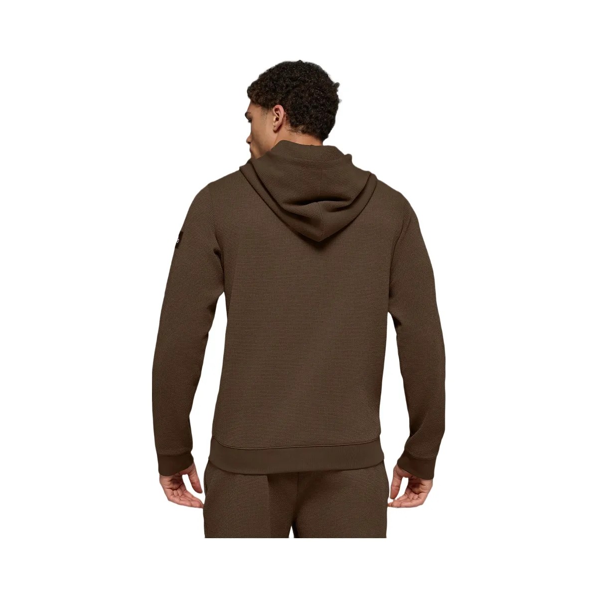 Alo Men's Waffle Lounge Hoodie - Espresso - HypeFly India View 3