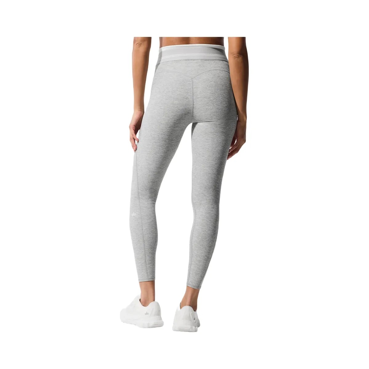 Alo Women's Alosoft High-Waist 7/8 Better Together Legging - Athletic Heather Grey/White - HypeFly India View 2