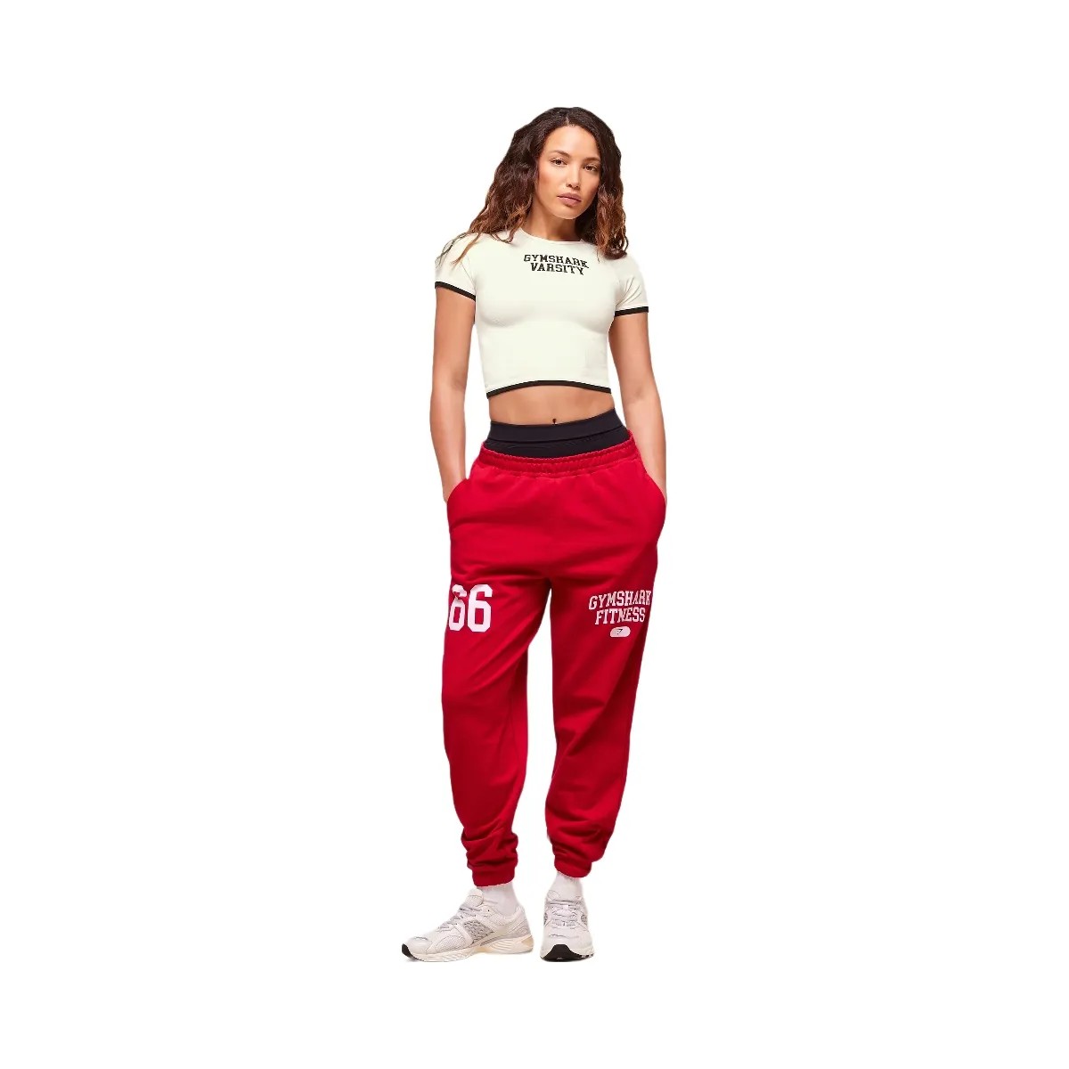 Gymshark Campus Graphic Oversized Jogger - Conditioning Red - HypeFly India View 2