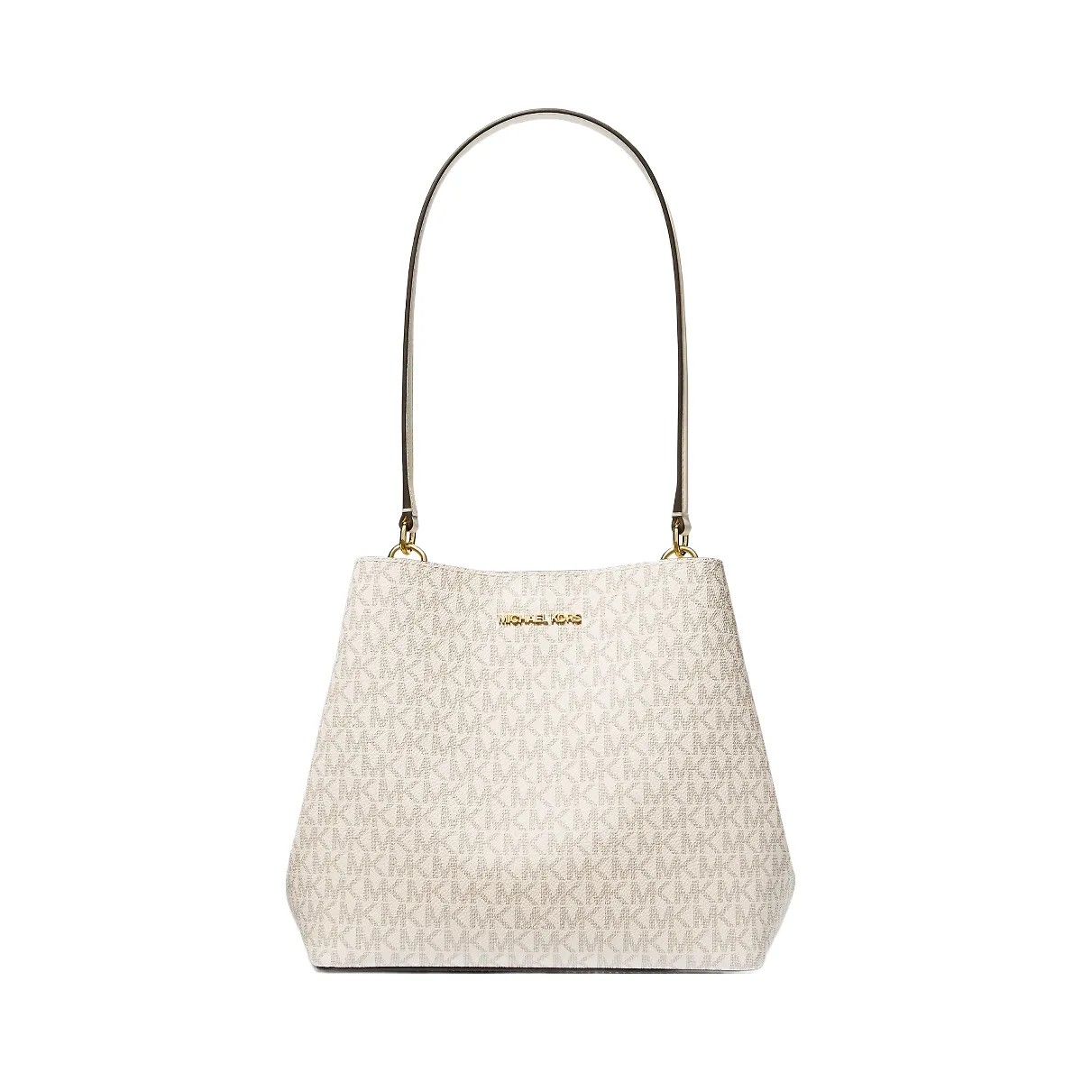 Michael Kors Pratt Medium Signature Logo Shoulder Bag Lt Crm Multi - HypeFly India View 1