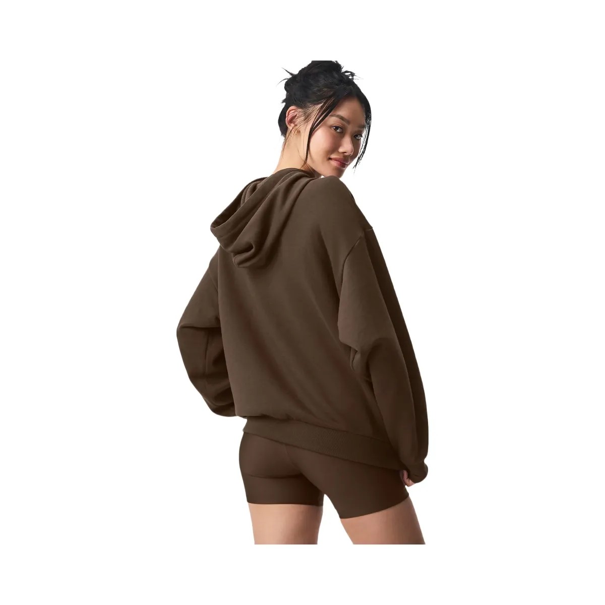 Alo Women's Accolade Hoodie - Espresso - HypeFly India View 3