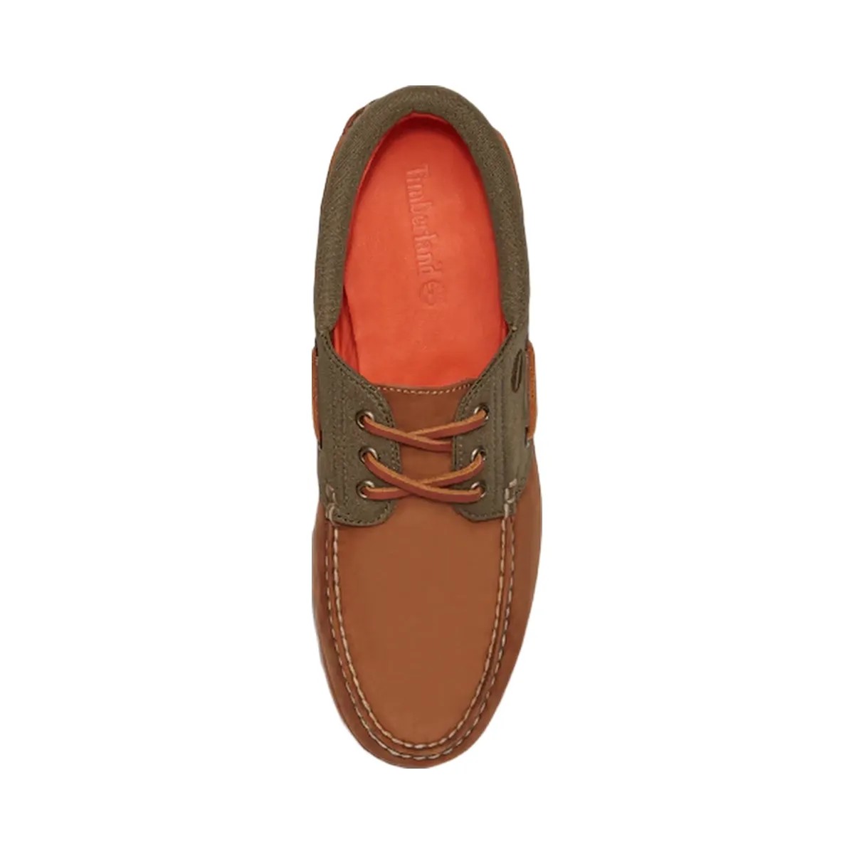 Timberland Authentics 3-Eye Boat Shoe Medium Brown Nubuck Men'S - HypeFly India View 3