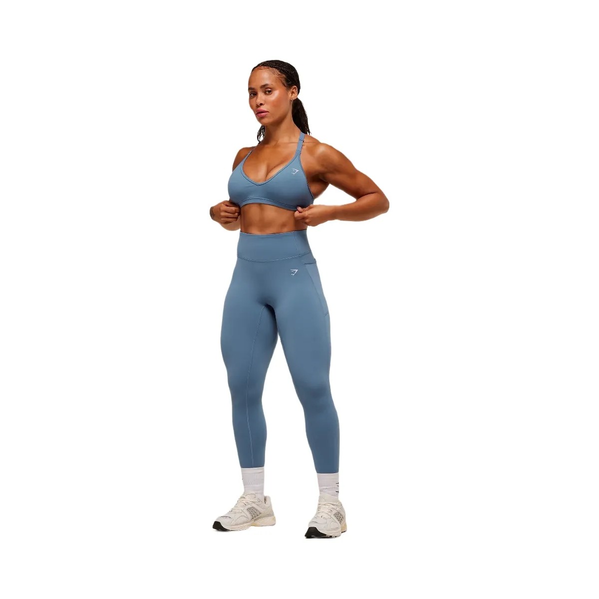 Gymshark Lifting Pocket Leggings - Worn Blue - HypeFly India View 3
