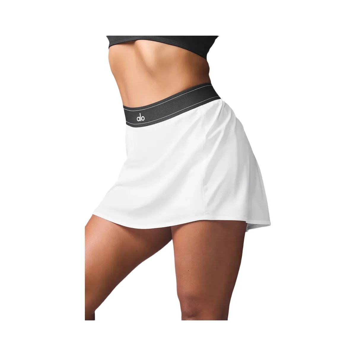 Alo Women's Match Point Tennis Skirt - White - HypeFly India View 5