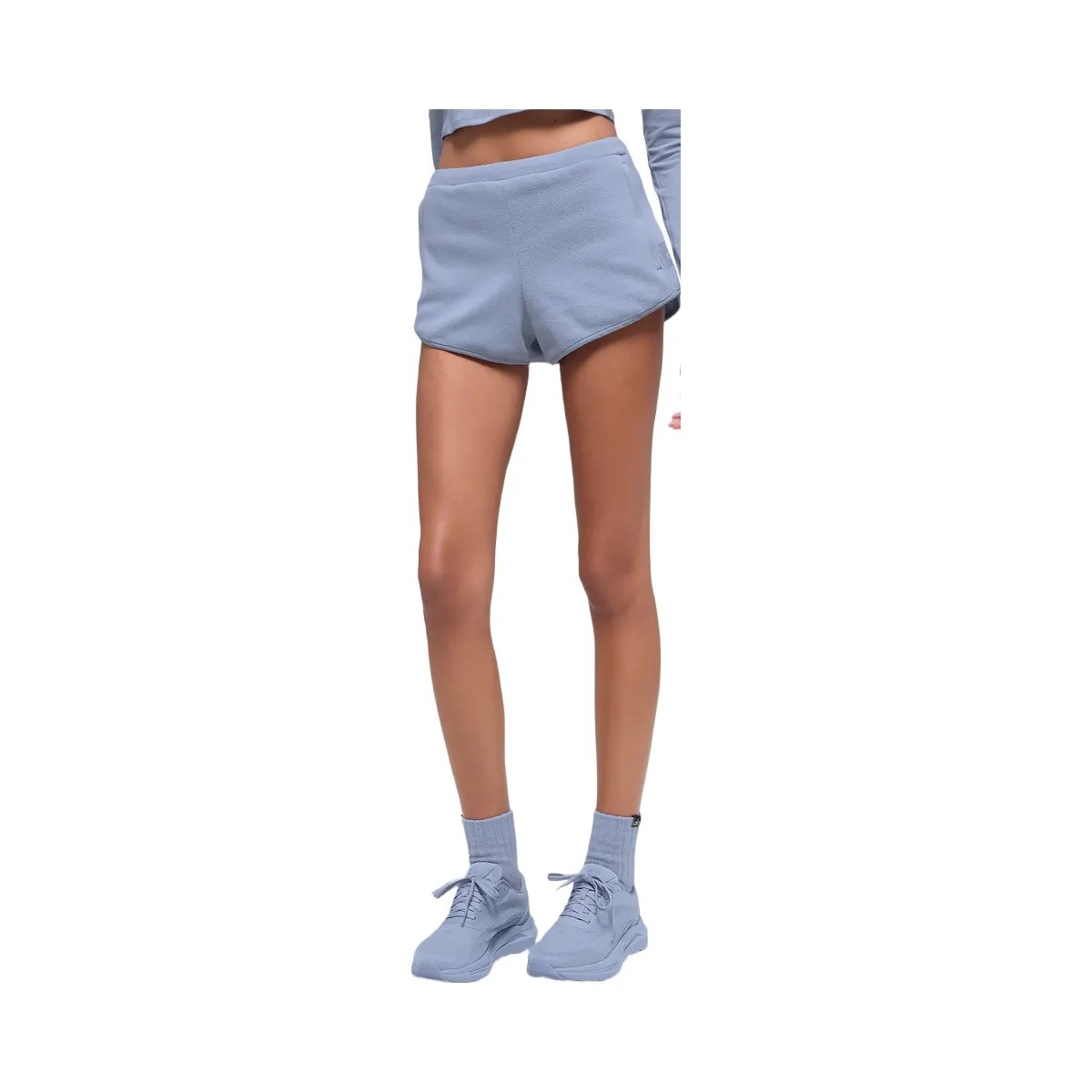 Alo Women's Polar Fleece Retreat Short - Winter Frost - HypeFly India View 1