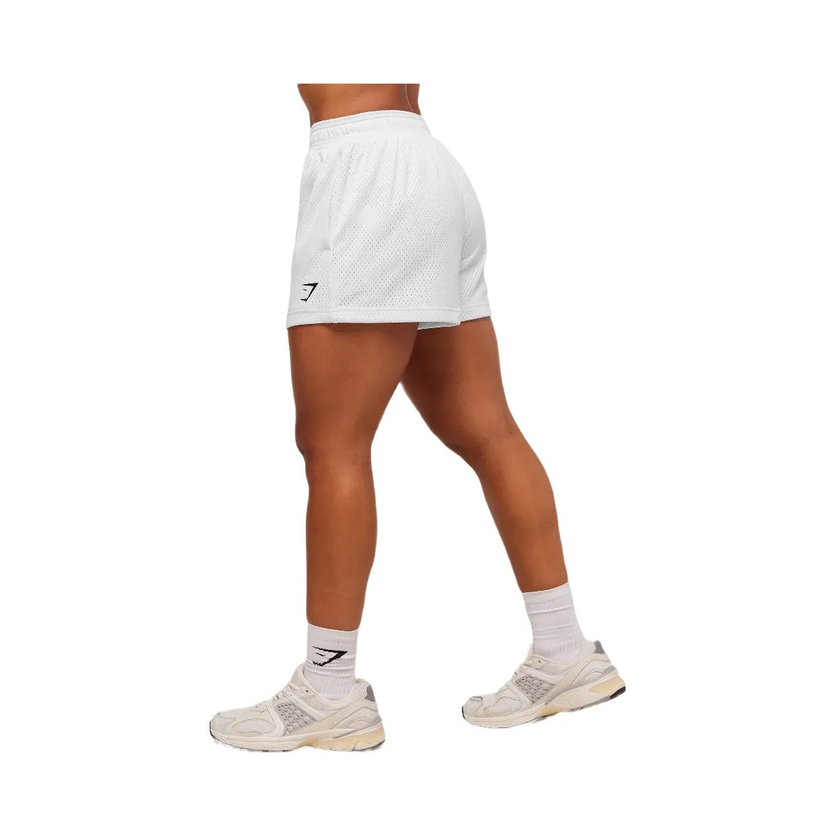 Gymshark Lifting Club Mesh Shorts - White - HypeFly India View 3