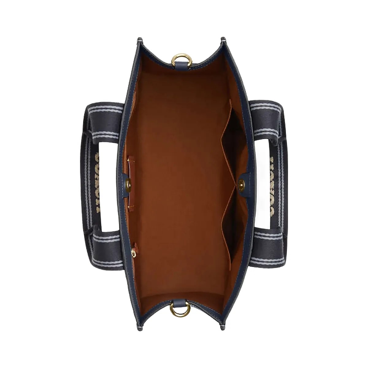 Coach Smith Tote Bag Pebbled Leather-Gold-Denim Multi - HypeFly India View 3