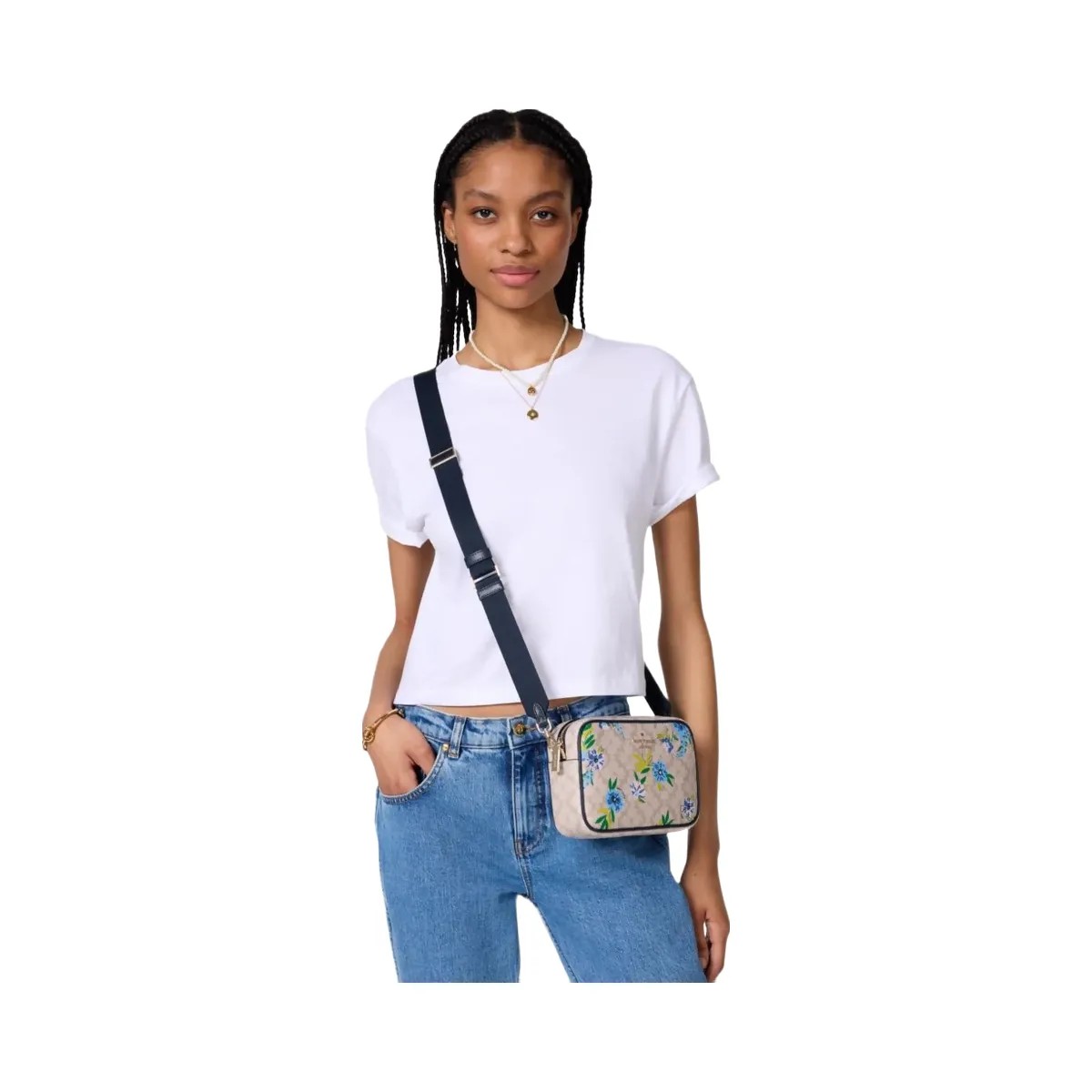 Kate Spade Flower Floral Camera Bag Blazer Blue Multi - HypeFly India View 2