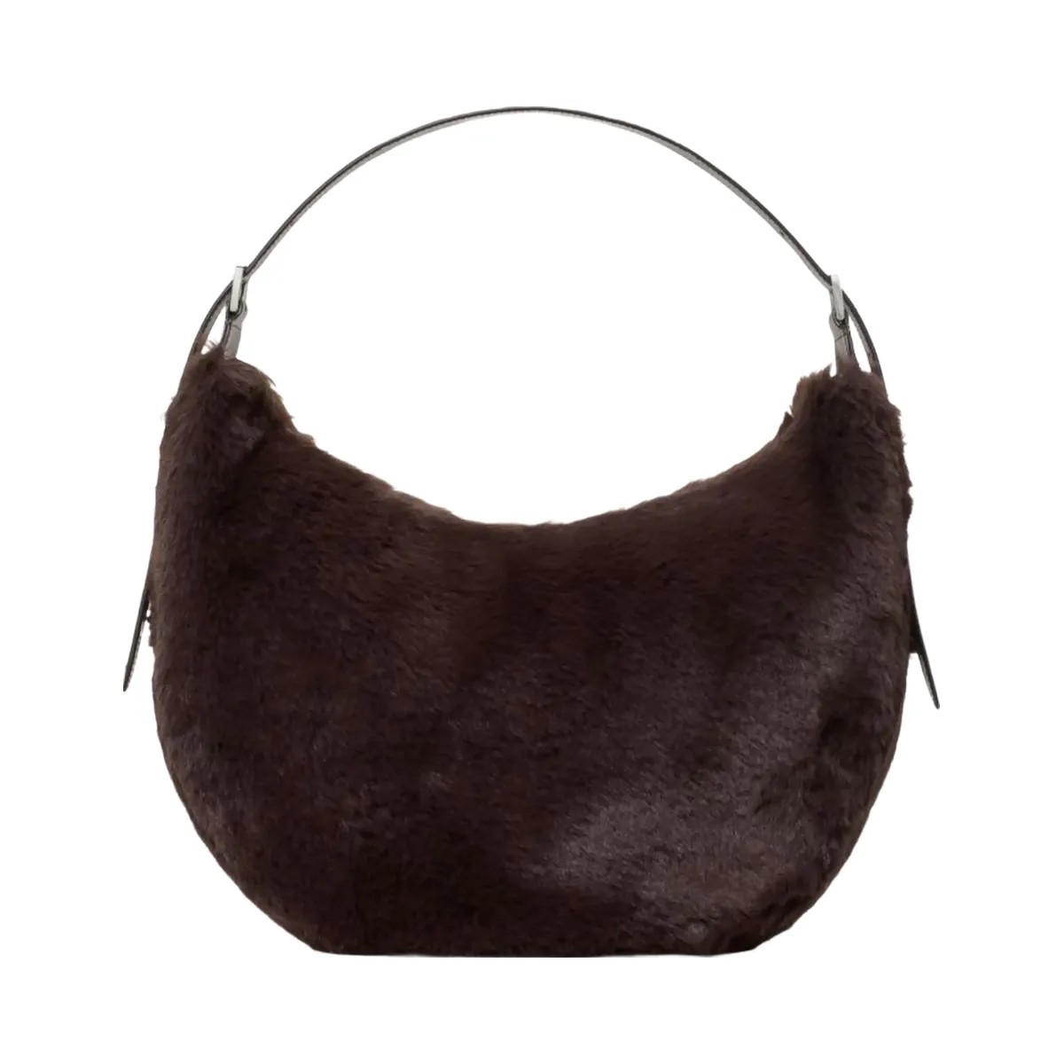 Kate Spade Nova Faux Fur Large Crescent Shoulder Bag Hot Fudge - HypeFly India View 1