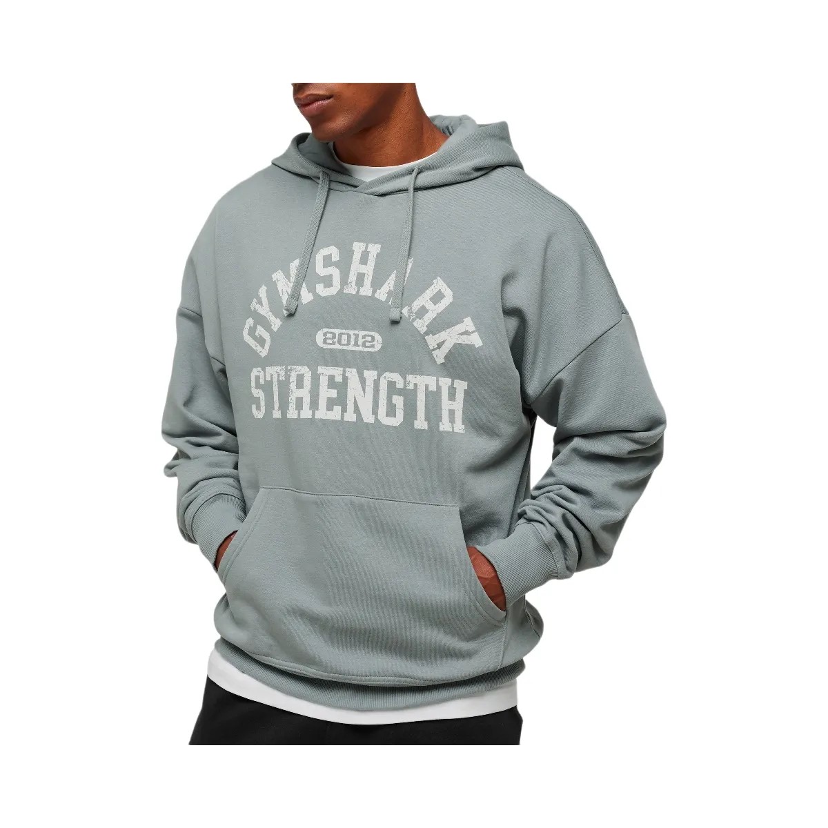 Gymshark 2012 Strength Hoodie - Denim Grey - HypeFly India View 4