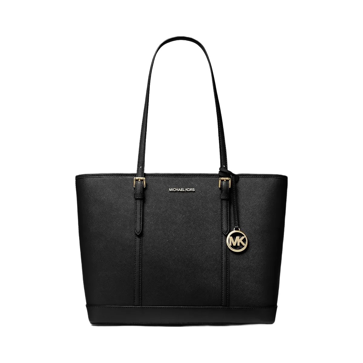 Michael Kors Jet Set Travel Large Saffiano Leather Tote Bag Black - HypeFly India View 1