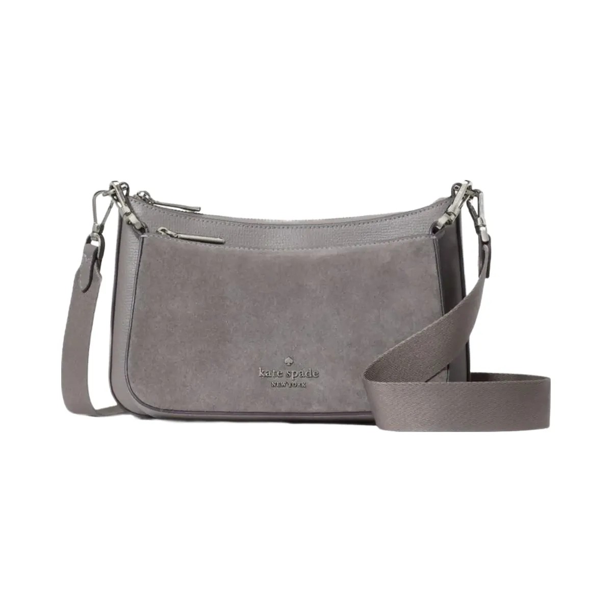Kate Spade Duet Suede Small Crossbody Hare Grey - HypeFly India View 1