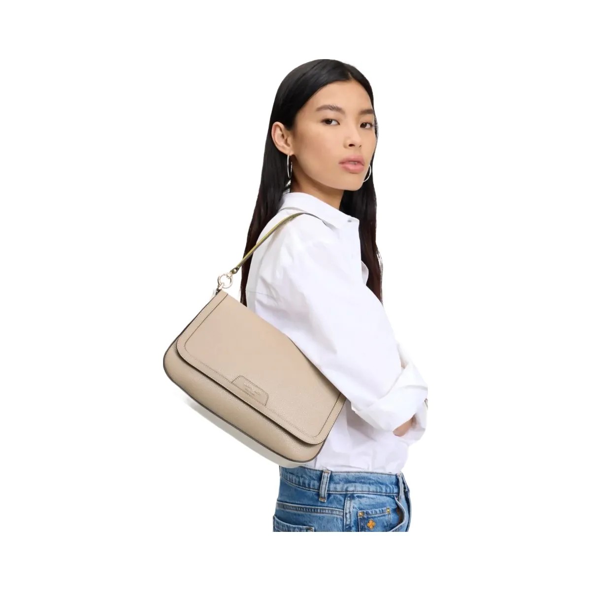 Kate Spade HUDSON convertible shoulder bag  Timeless Taupe Multi - HypeFly India View 2