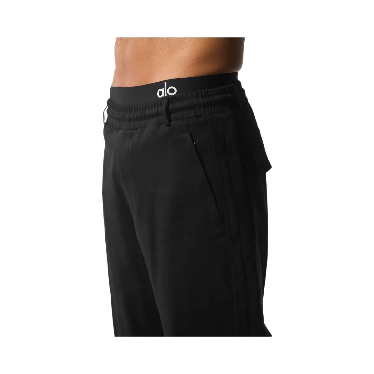 Alo Men's Edition Sueded Straight Leg Pant - Black - HypeFly India View 2