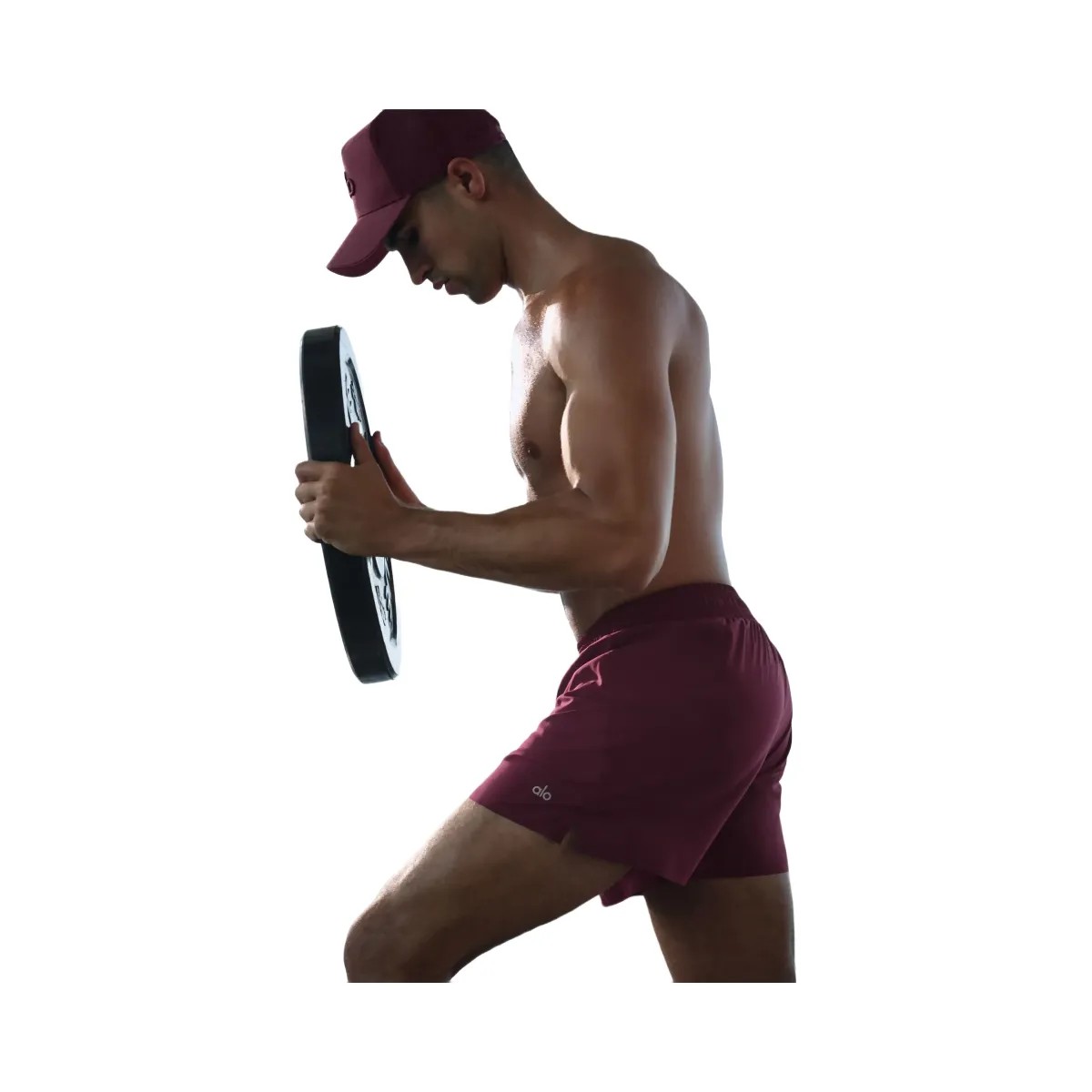 Alo Men's 5" Adapt Running Short - Burgundy - HypeFly India View 5