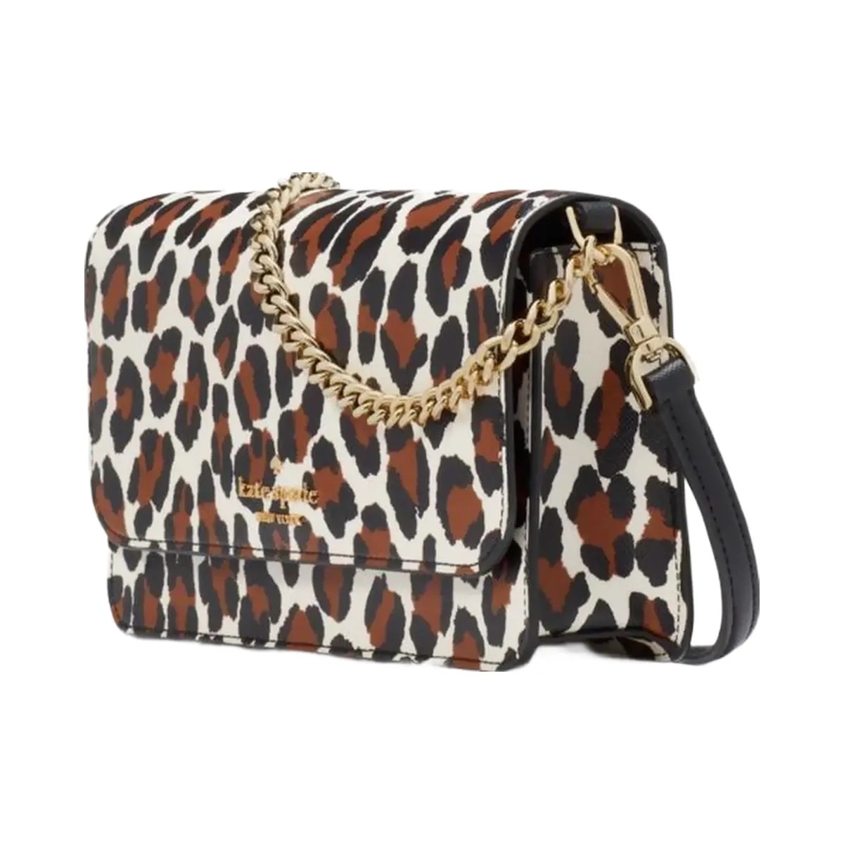 Kate Spade Madison Spotted Leopard Willow Mini Flap Crossbody Cream Multi - HypeFly India View 3