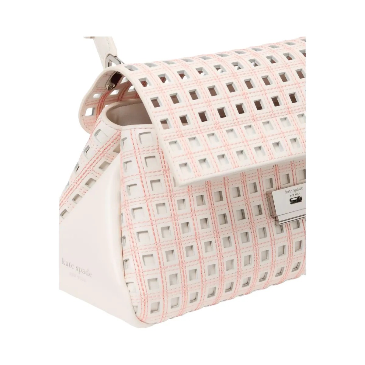 Kate Spade Grace Perforated Convertible Shoulder Bag Cream Multi - HypeFly India View 6