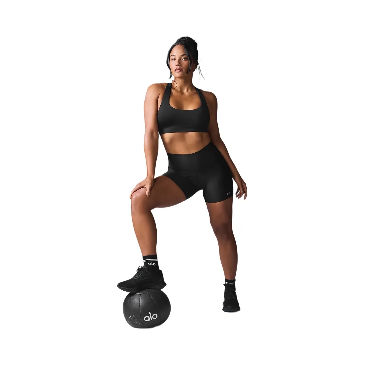 Alo Women's Airlift Advantage Racerback Bra - Black - HypeFly India View 3