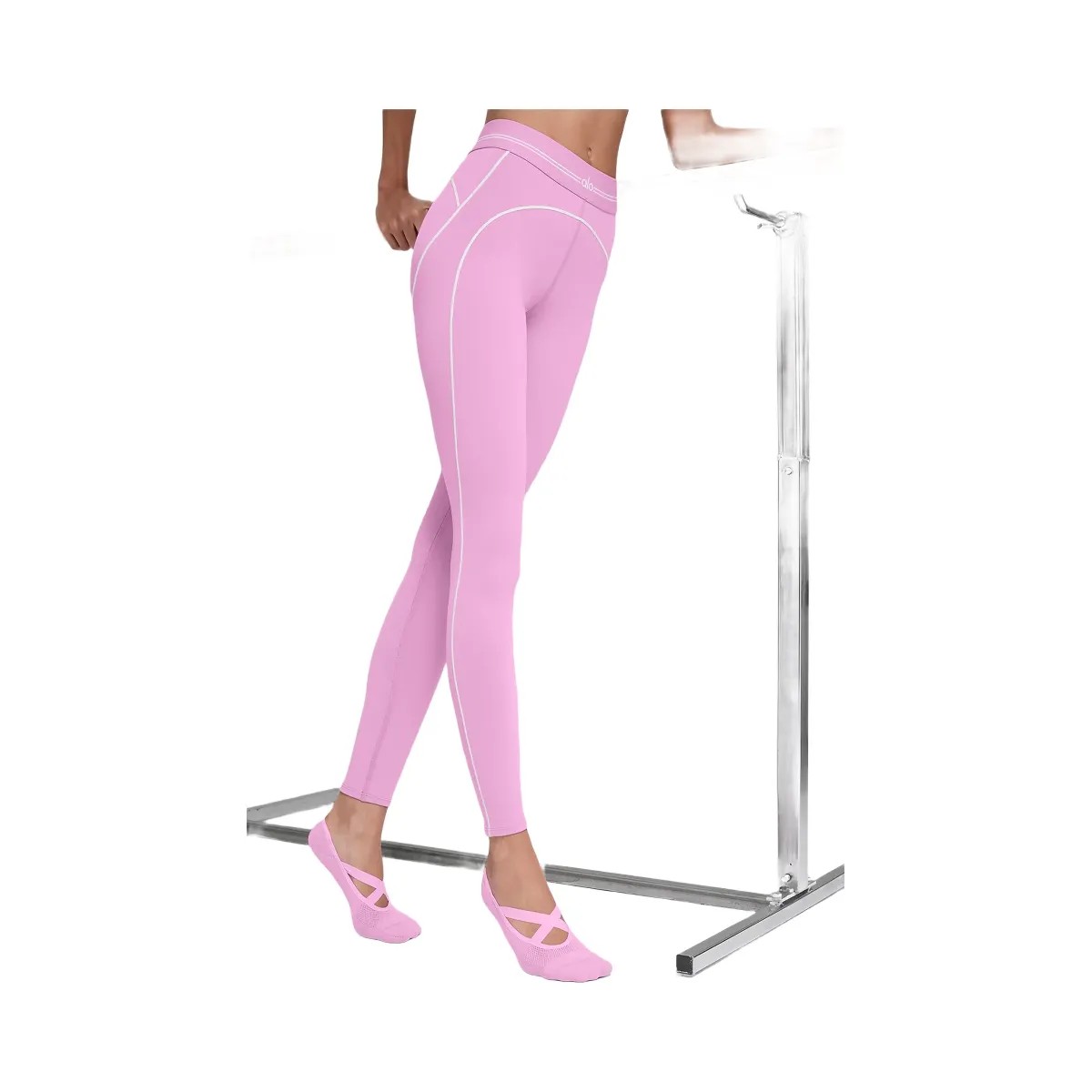 Alo Women's Pivot Barre Sock - Candy Heart Pink - HypeFly India View 2