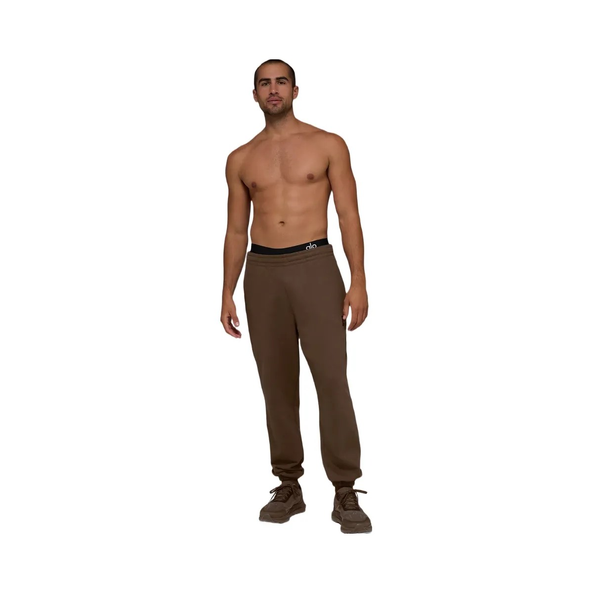 Alo Men's Cuffed Renown Heavy Weight Sweatpant - Espresso - HypeFly India View 1