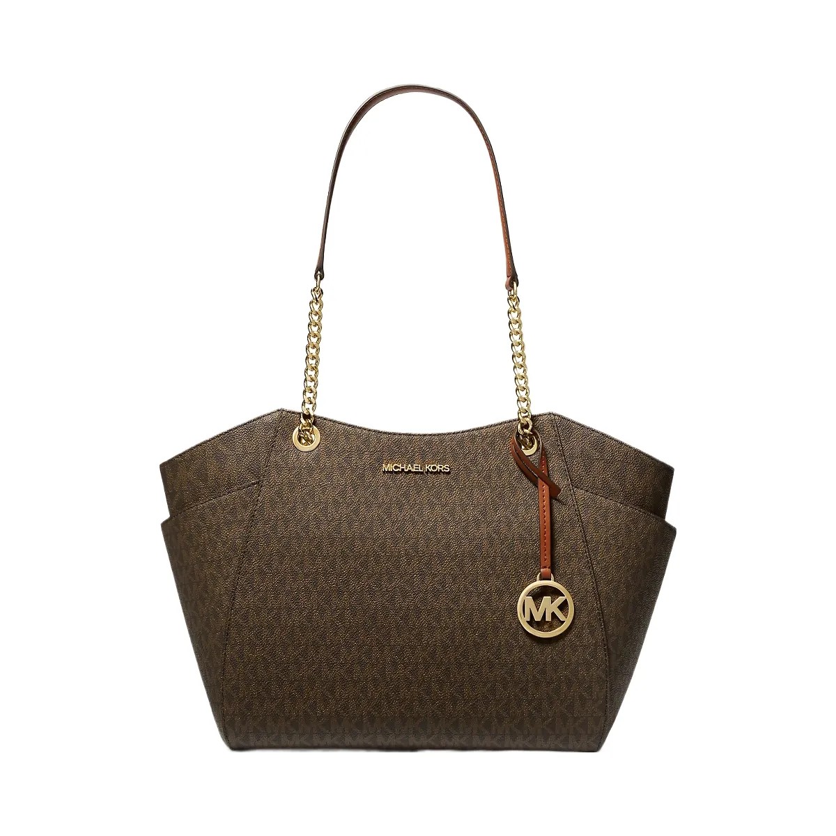 Michael Kors Jet Set Large Signature Logo Shoulder Bag Brown - HypeFly India View 1