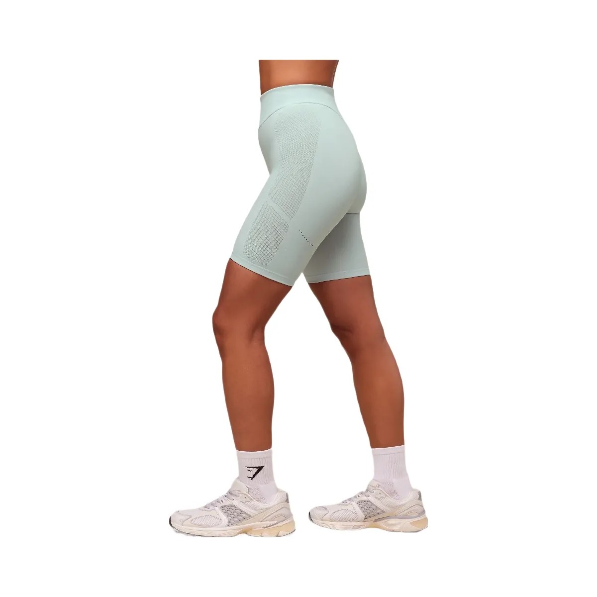 Gymshark everywear Warp Knit Cycling Shorts - Frost Blue - HypeFly India View 6