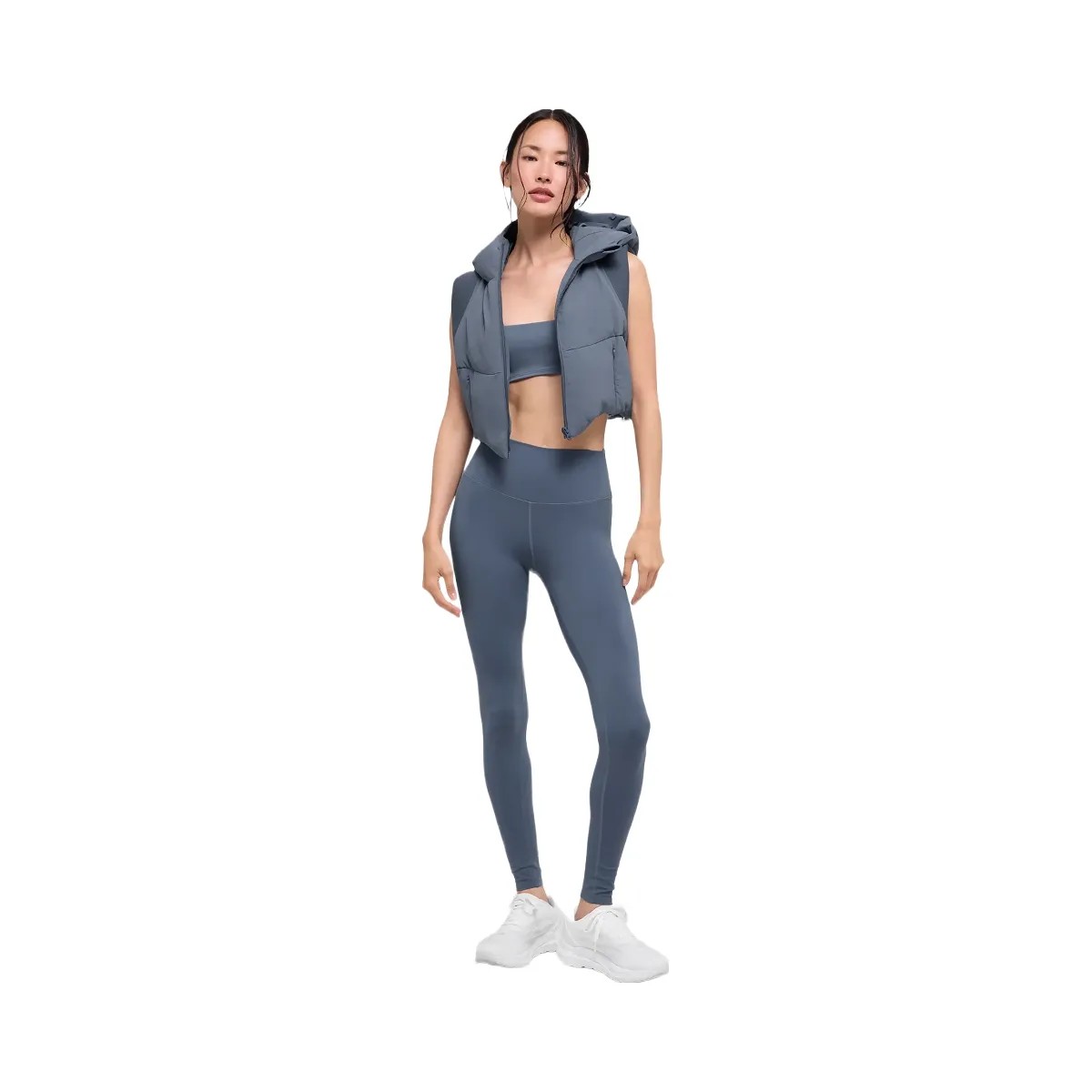 Alo Women's Fast Lane Puffer Vest - Bluestone - HypeFly India View 4