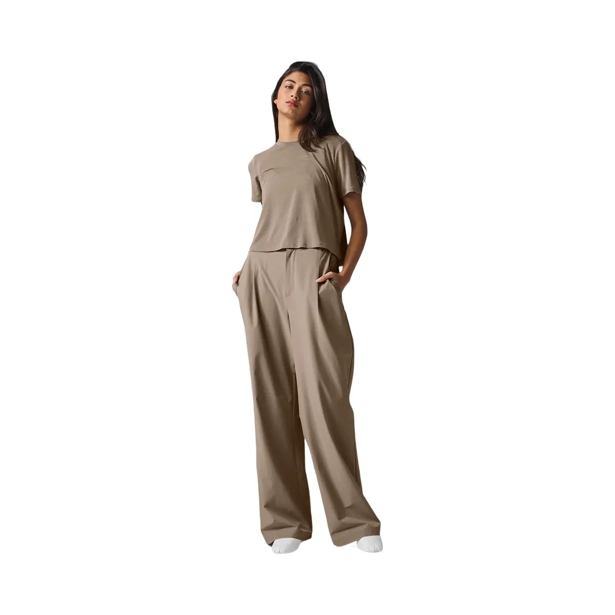 Alo Women's High-Waist Pursuit Trouser (Regular) - Gravel - HypeFly India View 4