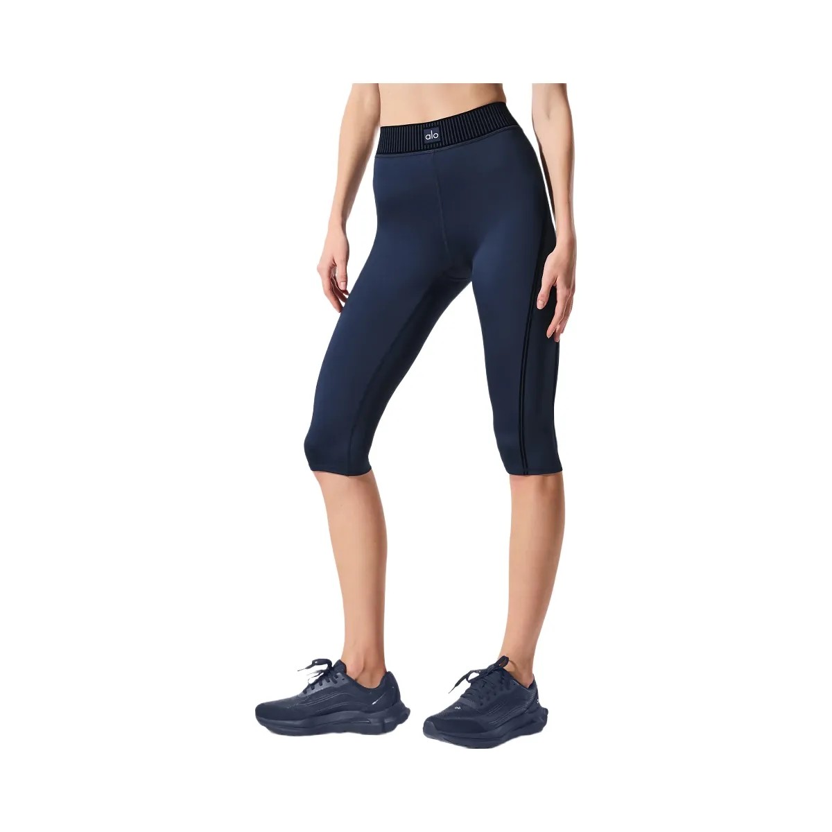 Alo Women's Airlift High-Waist Line Up Capri - Navy - HypeFly India View 4