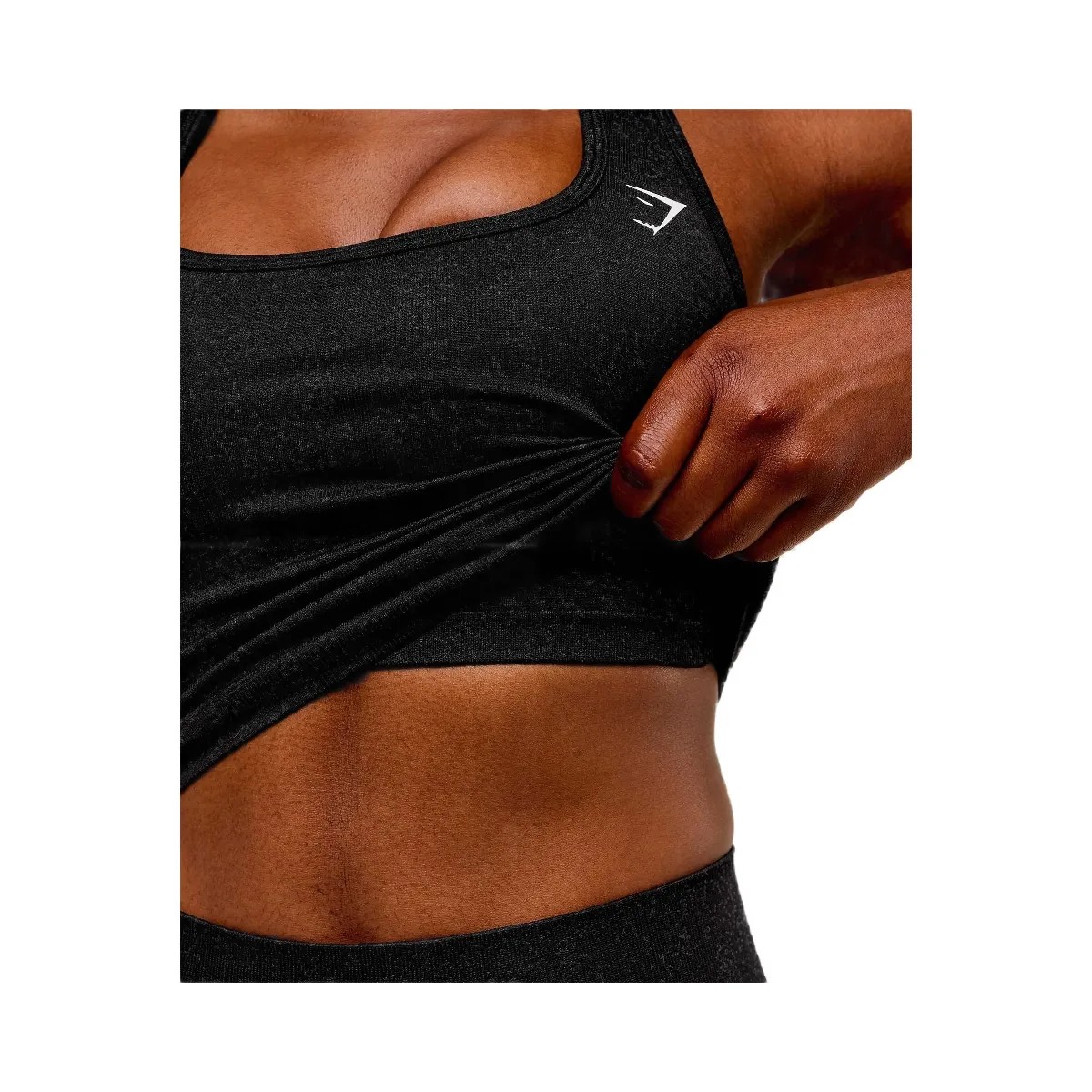 Gymshark Adapt Fleck x Whitney Tank With Shelf - Black - HypeFly India View 4