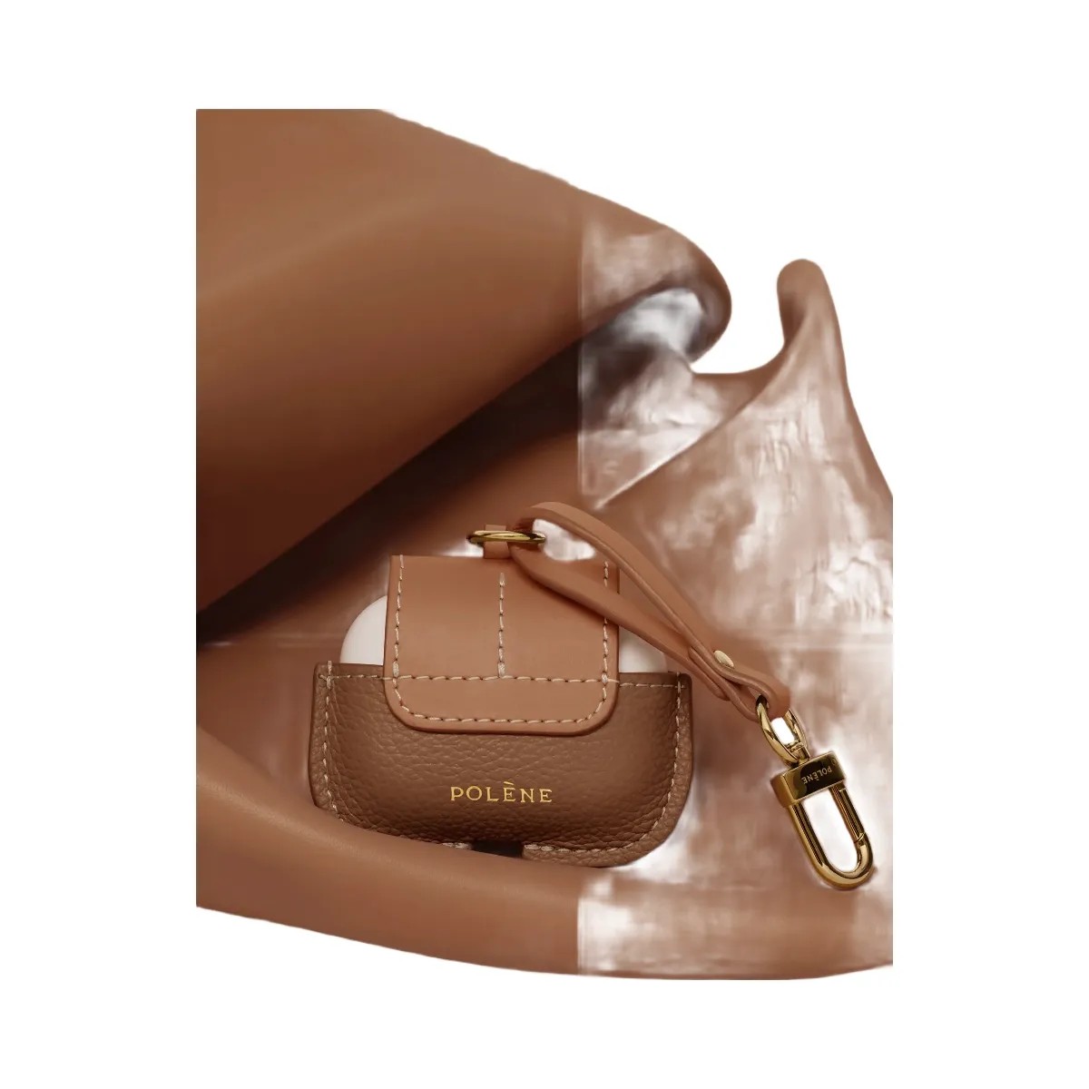 Polene Airpods case Duo Camel - HypeFly India View 4