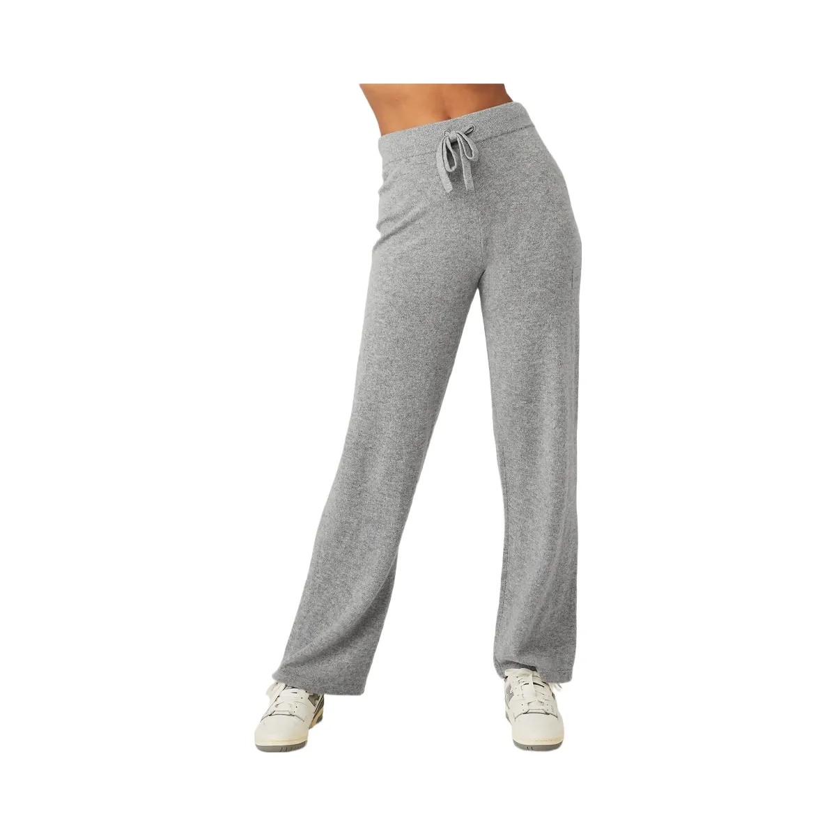 Alo Women's Cashmere High-Waist Jet Set Wide Leg Pant - Dove Grey Heather - HypeFly India View 2