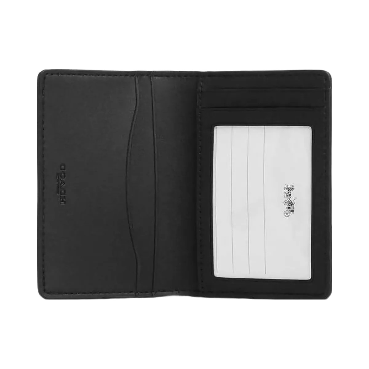 Coach Id Wallet In Signature Canvas Signature Canvas-Tan & Black - HypeFly India View 1