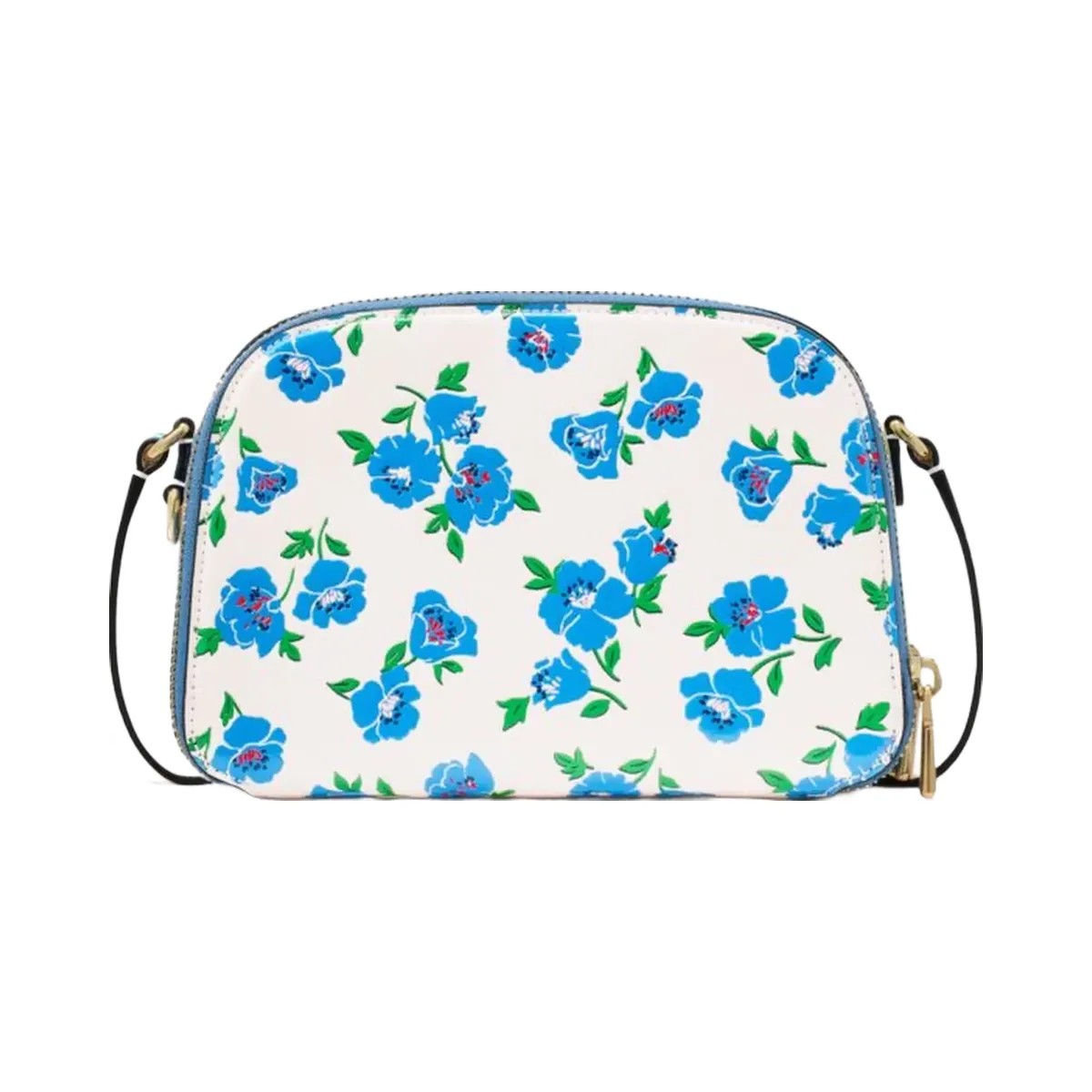 Kate Spade Devin Springtime Blooms Double Zip Dome Crossbody Cream Multi - HypeFly India View 4