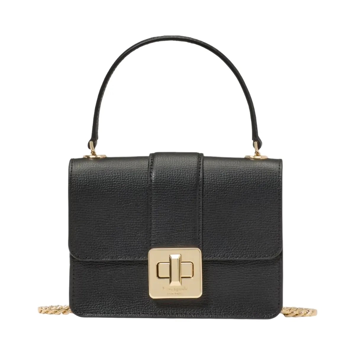 Kate Spade Phoebe Turnlock Mini Flap Crossbody Black - HypeFly India View 1