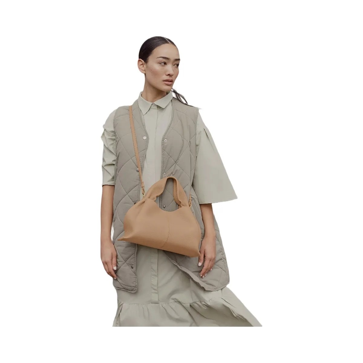Polene Numero Neuf Textured Beige - HypeFly India View 2