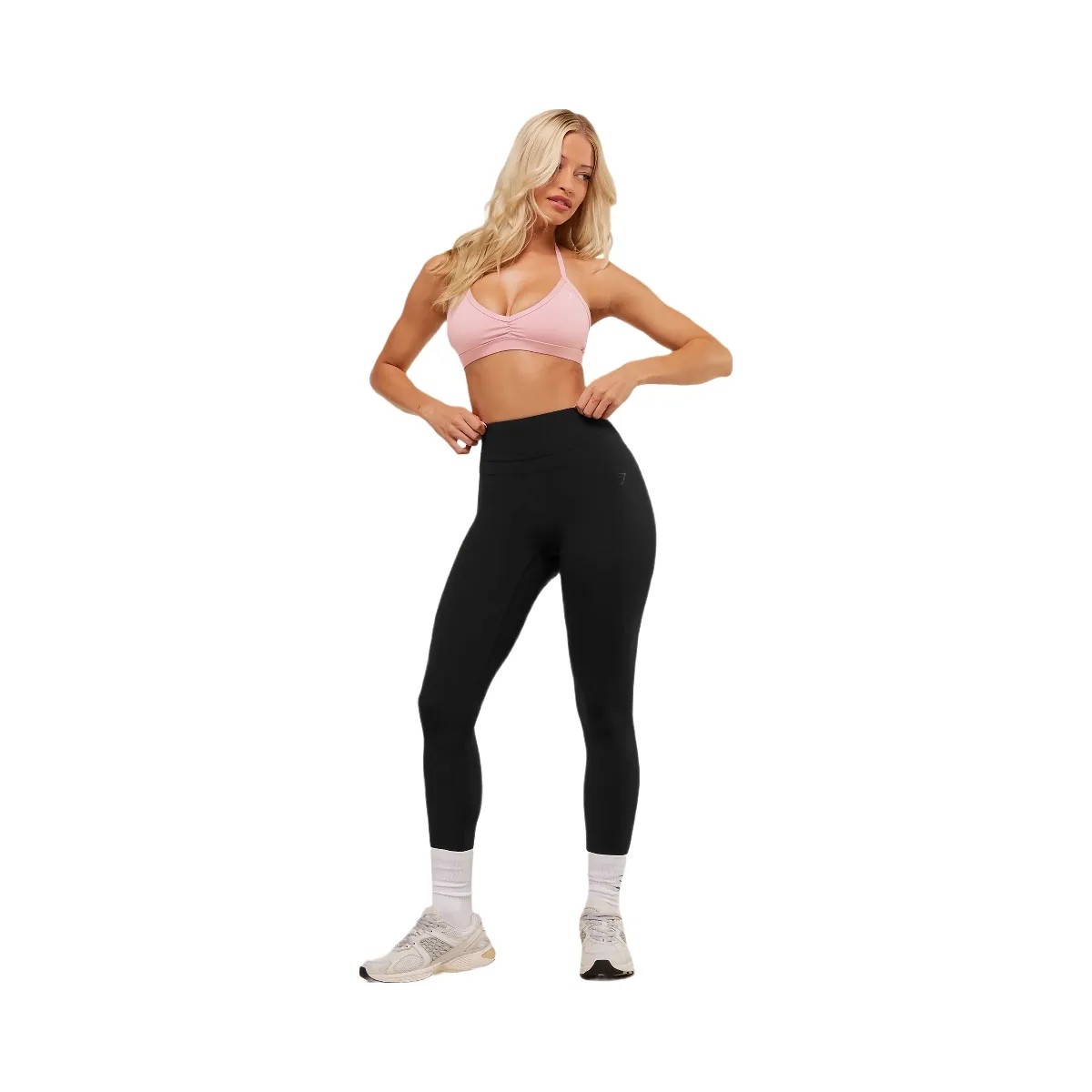 Gymshark Minimal Halterneck Sports Bra - Cloud Pink - HypeFly India View 5